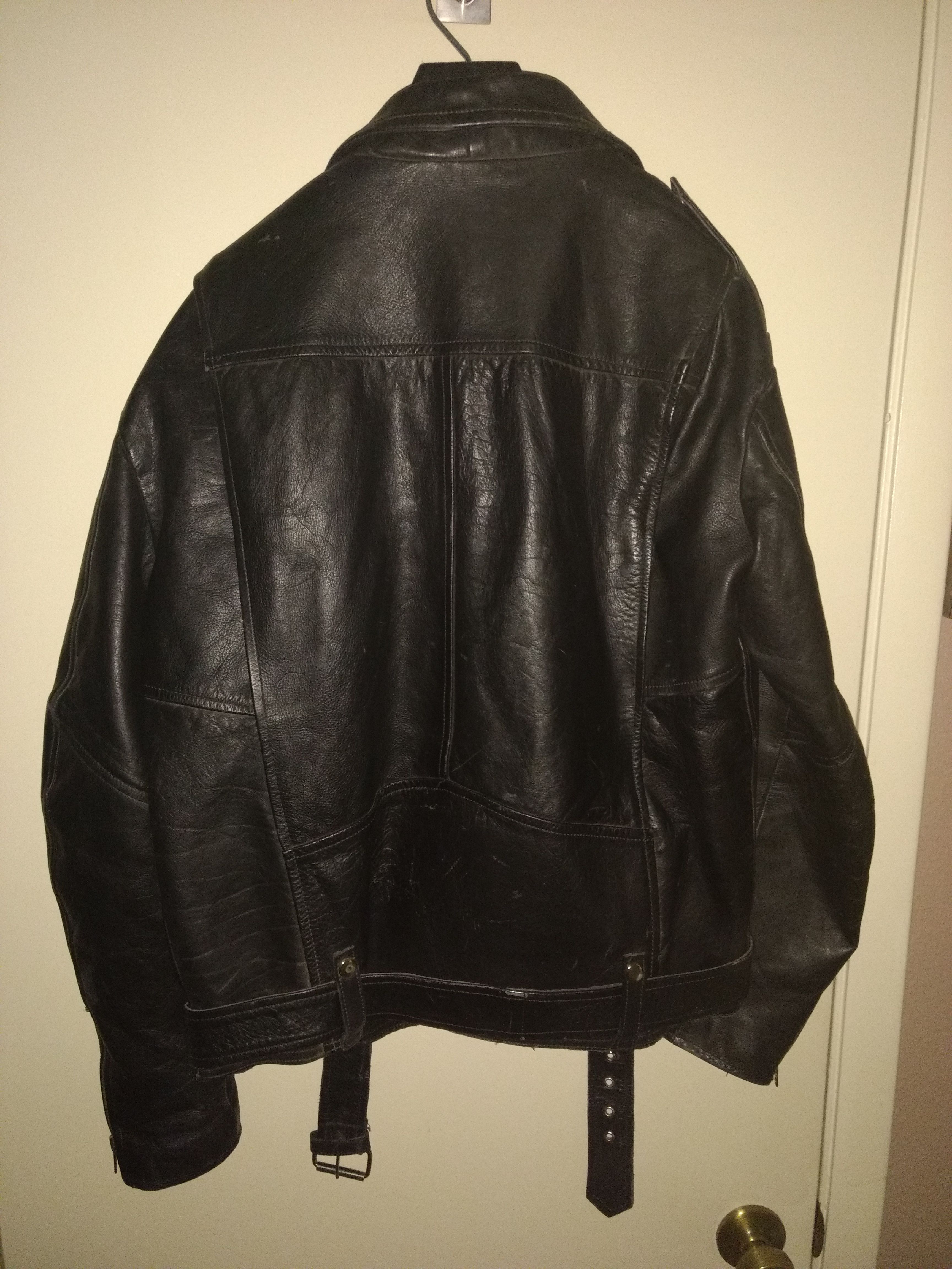 Wheels of Man vintage biker leather jacket for Sale in Phoenix, AZ