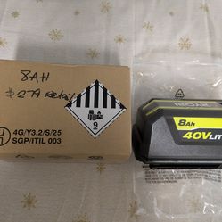 RYOBI NEW 40V Lithium-Ion 8.0 Ah High Capacity Battery