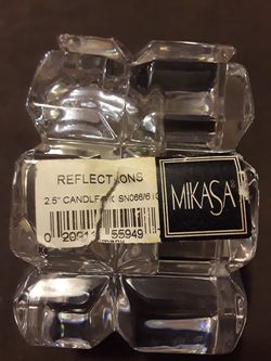 MIKASA CRYSTAL BEAUTIFUL NEW CANDLE HOLDER