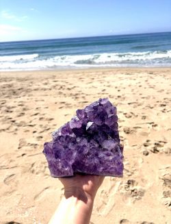 Deep dark amethyst center piece crystal