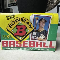 1989 Bowman Baseball Cards Wax Box (36 Packs) Possible Ken Griffey Jr Rookie