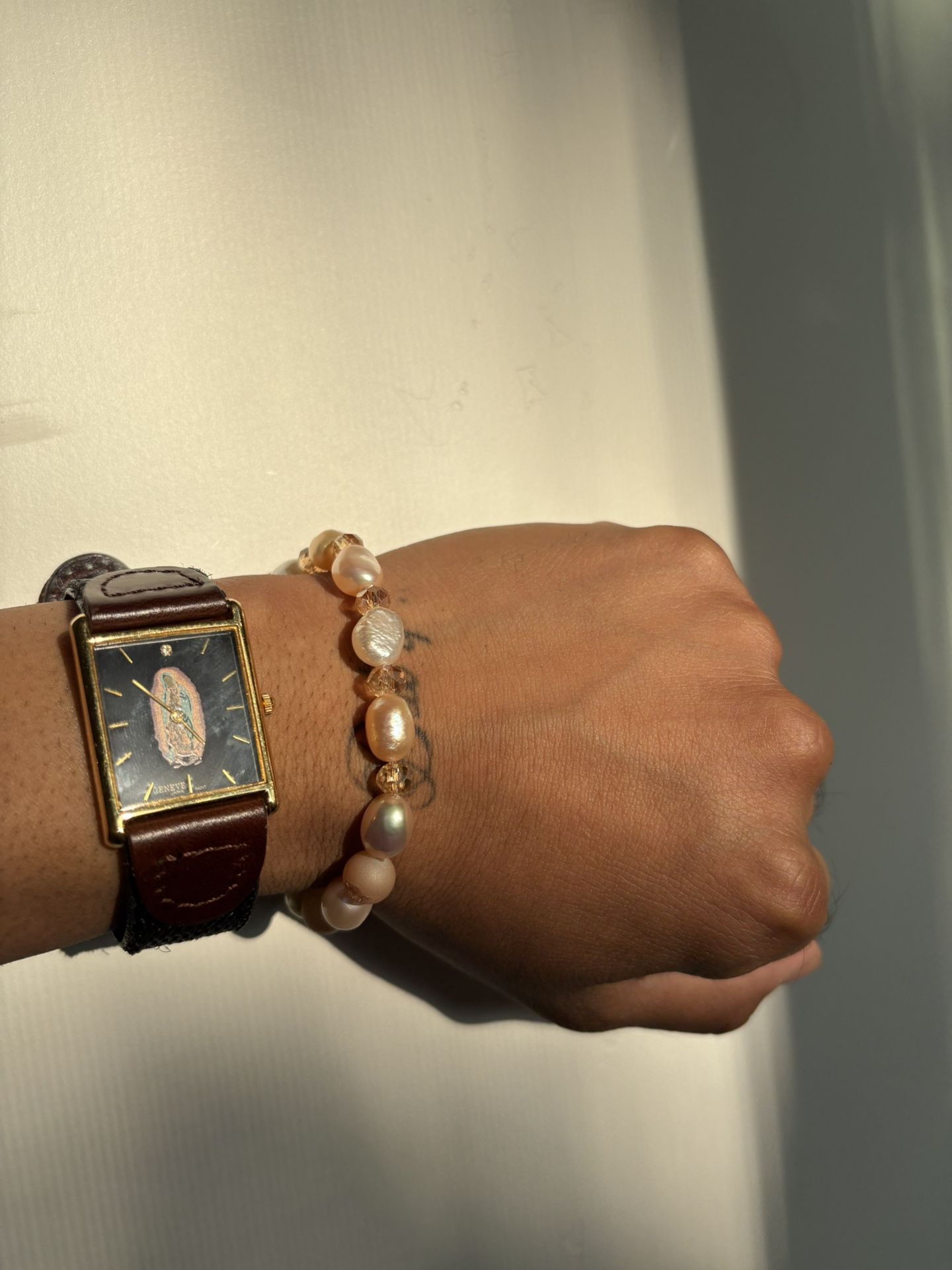 Champagne Freshwater Culture Pearl Bracelet 