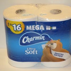 Charmin Ultra Soft Bathroom Tissue 4 MEGA Rolls = 16 Regular Rolls