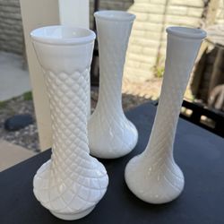 Fenton Diamond Pattern Vases