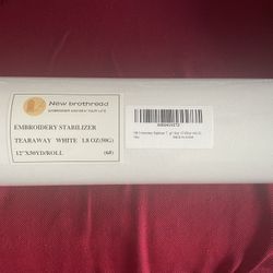 New brothread Tear Away Machine Embroidery Stabilizer Backing 12" x 50 Yd roll  1.8 oz
