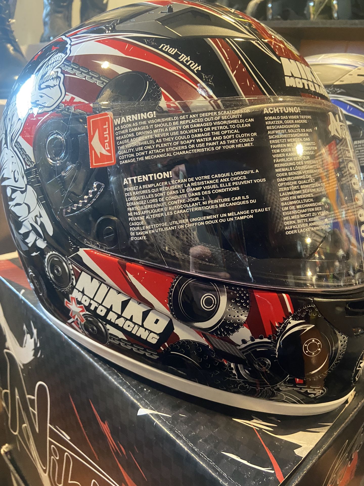 New Red Dot Motorcycle Helmet $80