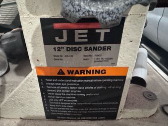 Jet JDS 12B 12” Disc Sander works great