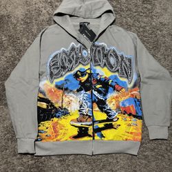 Mixed Emotion Zip Up Size M