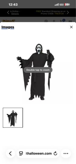 Brand new Adult one size ghost face costume