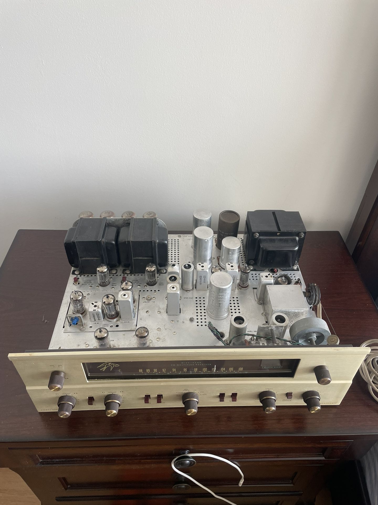 Vintage Fisher 500B Stereo Receiver With Wood Case
