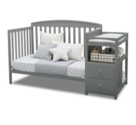 New in box 4 in 1 CONVERTIBLE Crib with changer mattress not included
