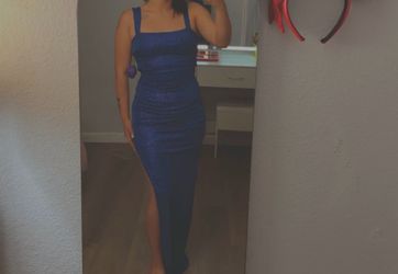 Blue long dress