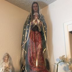 Virgencita De Guadalupe Grande 55” Pulgadas Con Resplandor 