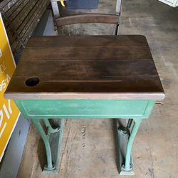 Vintage Child School Desk 