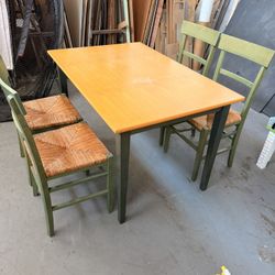 Wood Dining Table with 4 Chairs – $125OBO