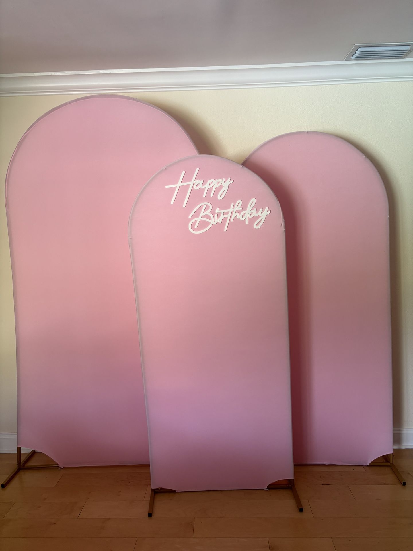 Happy Birthday -Pink Arch-3 Sizes