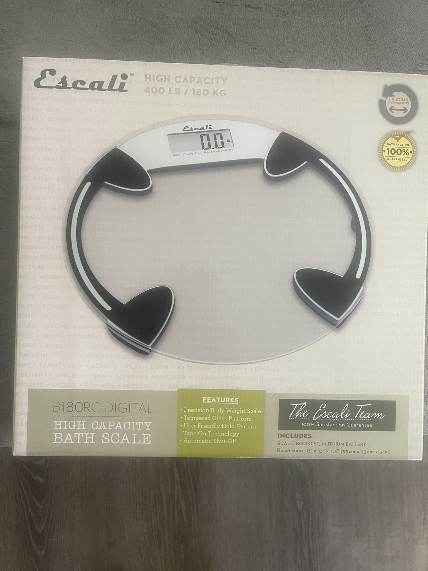 Escali Clear Glass Digital Scale New In Box