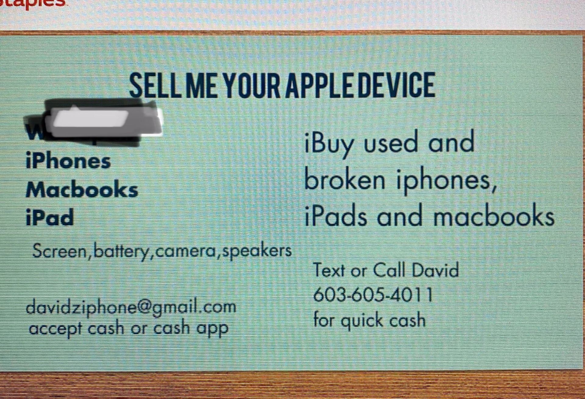 iPhones + laptops