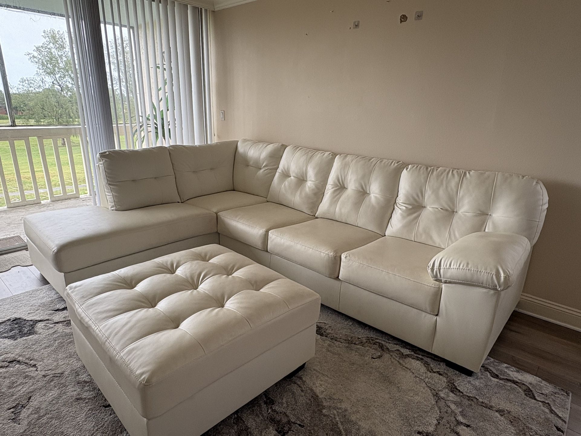 White 3 Piece Sectional Sofa