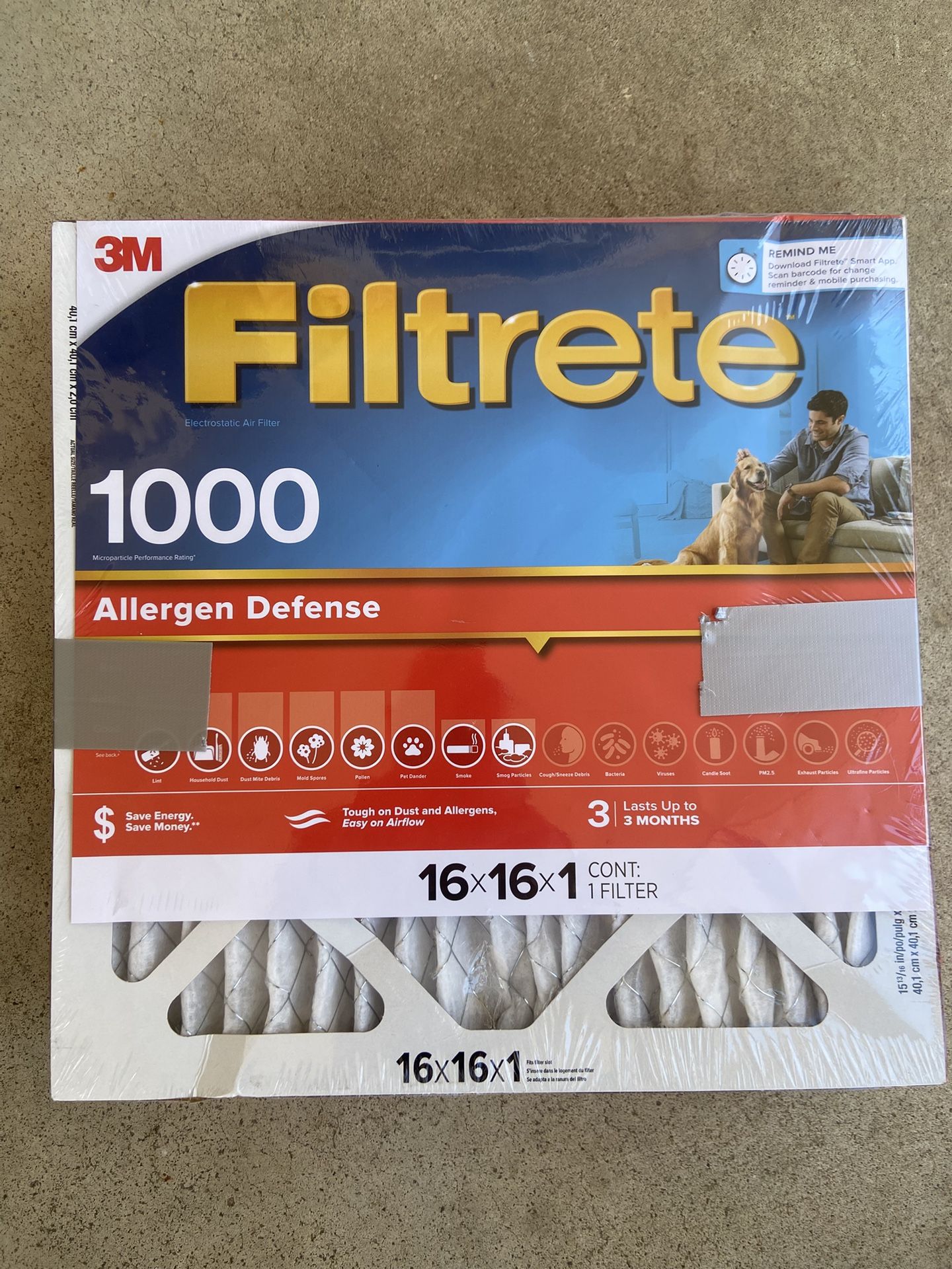 Filtrete Furnace/AC Filters 16x16x1 (3PK)