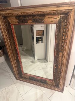 Pottery barn wooden mirror