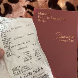 Mason Francis Paris Baccarat rouge 540 Authentic Kurkdijian