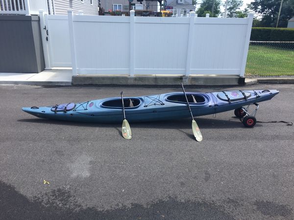 2 person kayak with paddle and roller for sale in new york