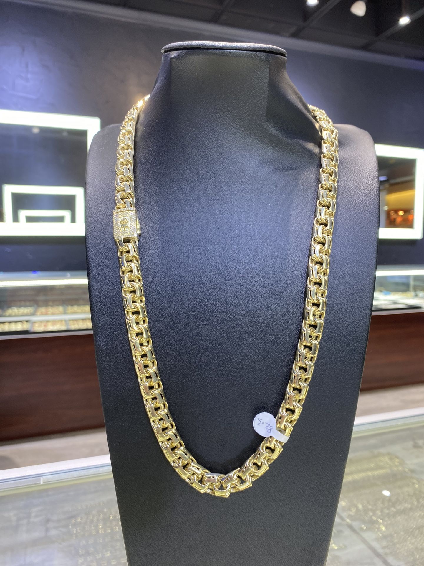 10kt Hollow Chino Link Chain 82 Grams