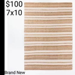 Brand New Riverton 7x10 Striped Jute Wool Threshold & Studio Mc Gee 