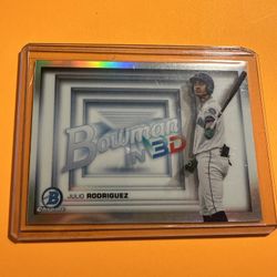 2022-23 Bowman Chrome Julio Rodriguez #B2D-16 Non Auto Refractor Mariner
