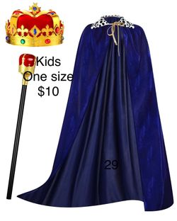Kids King Cape Costume One Size / Disfraz de Rey Niños Halloween Storybook