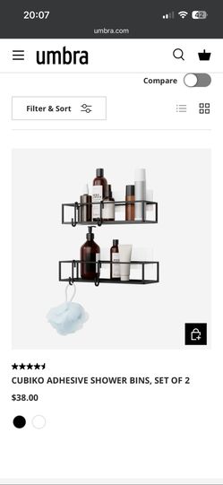 brand new umbra bathroom shelving- set of 2