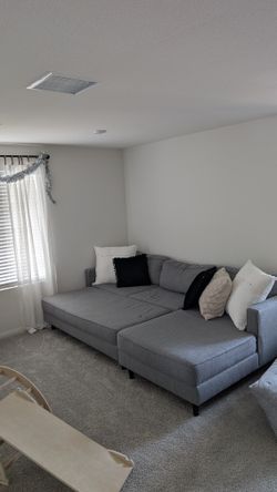 113" Two Piece Sectional Right hand Chaise.