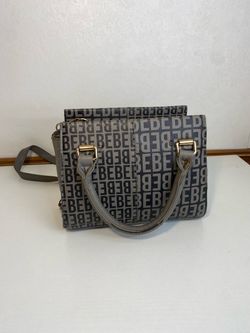 Bebe Mini Grey/Black Sachel Handbag