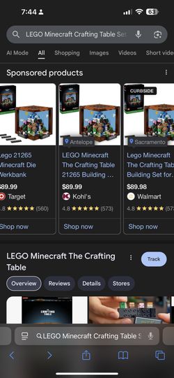 Lego 21265 Minecraft Die Werkbank