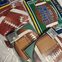 football cut outs and invites 