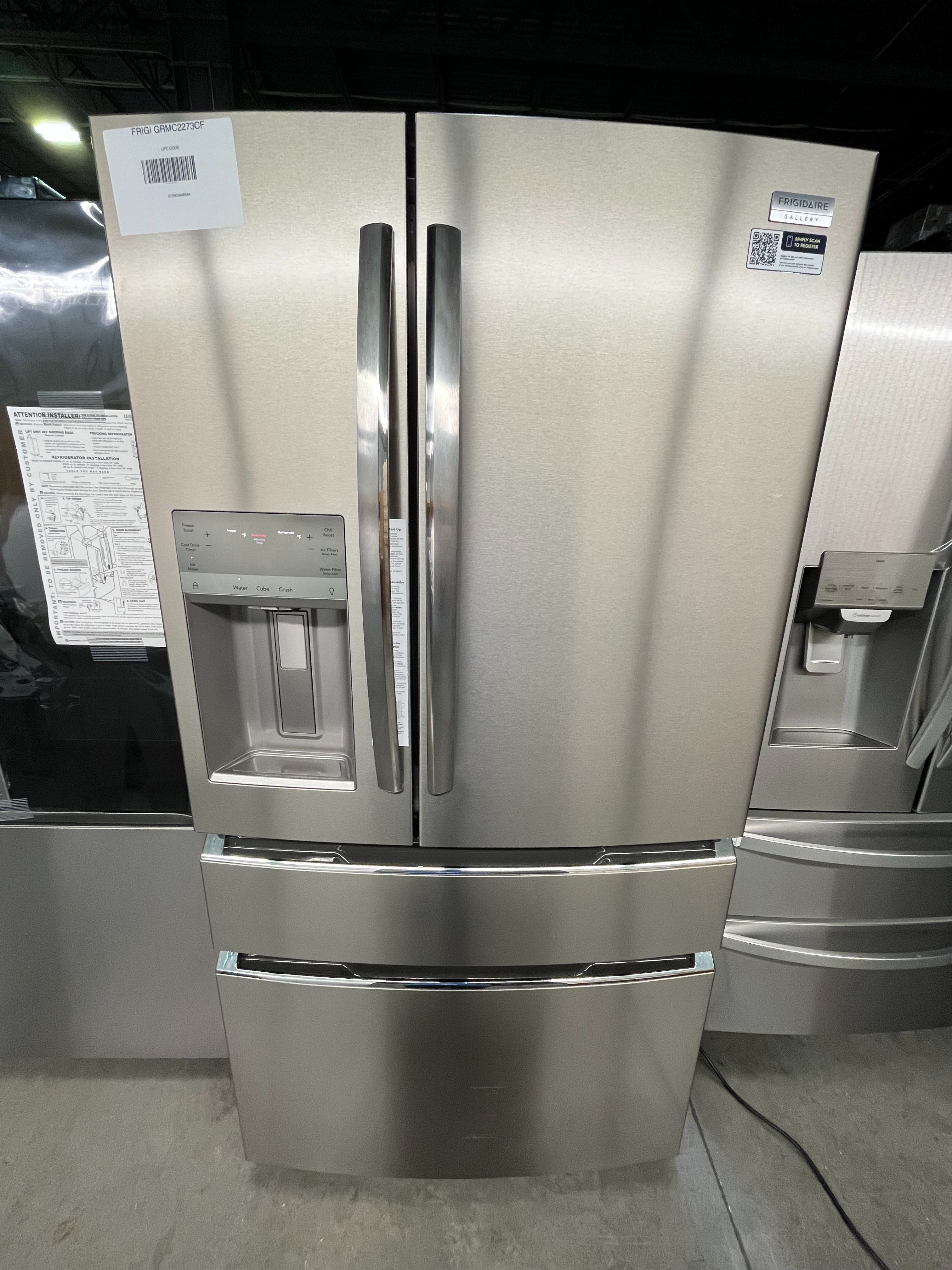 Frigidaire Gallery 22 Cu. Ft. Counter-Depth 4-Door French Door Refrigerator MODEL: GRMC2273CF MSRP: $3,499