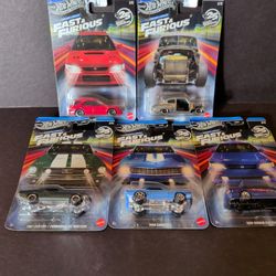 Hot Wheels Silver Series Exclusive Dream Lineup Fast And Furious Set Of 5 Cars -$35 For The Set 