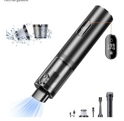 Open Box Cordless Handheld Car Vacuum Cleaner, Up to 13,000Pa Suction, Rechargeable Mini Vacuum with HEPA Filter, LED Light & Display, Crevice & Brush