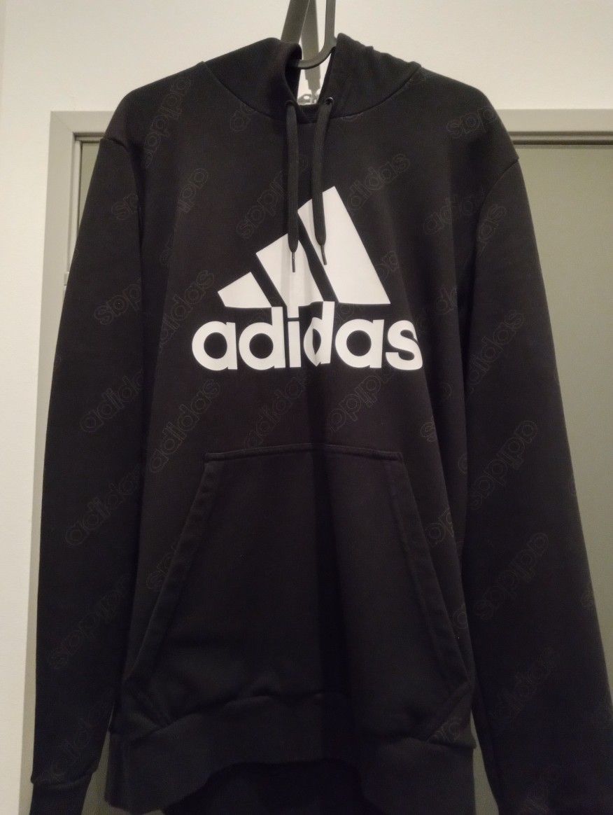 Adidas Large Men's Black Pullover Hoodie