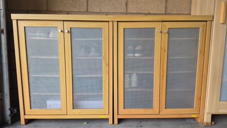Light Wood Shoe Cabinets – $40 Each