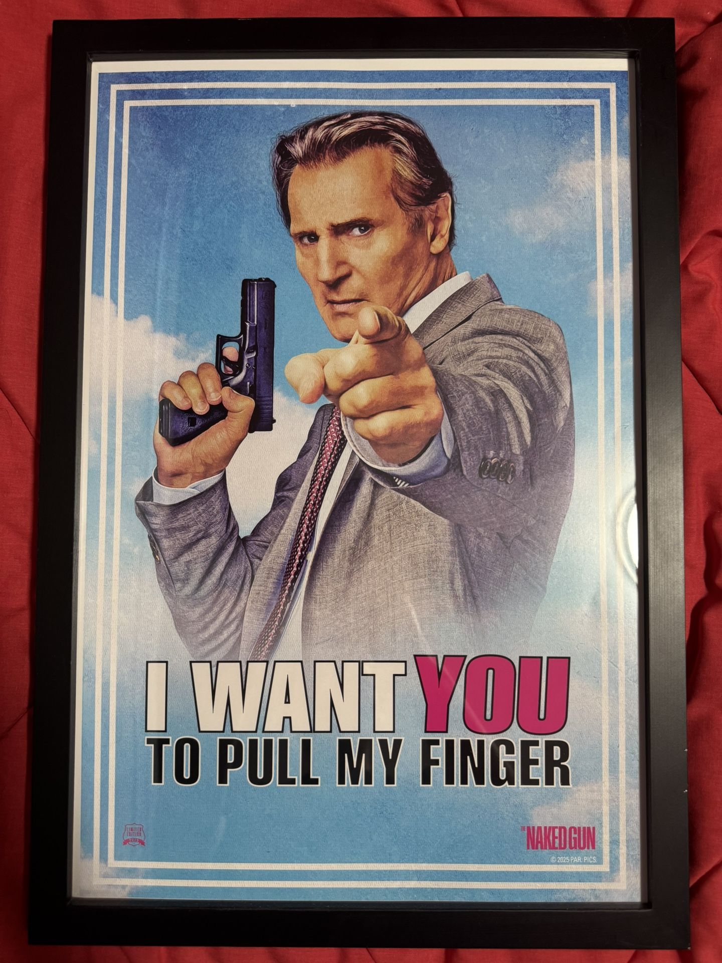 Framed Naked Gun (2025) Official Theatrical Mini Poster 12x18
