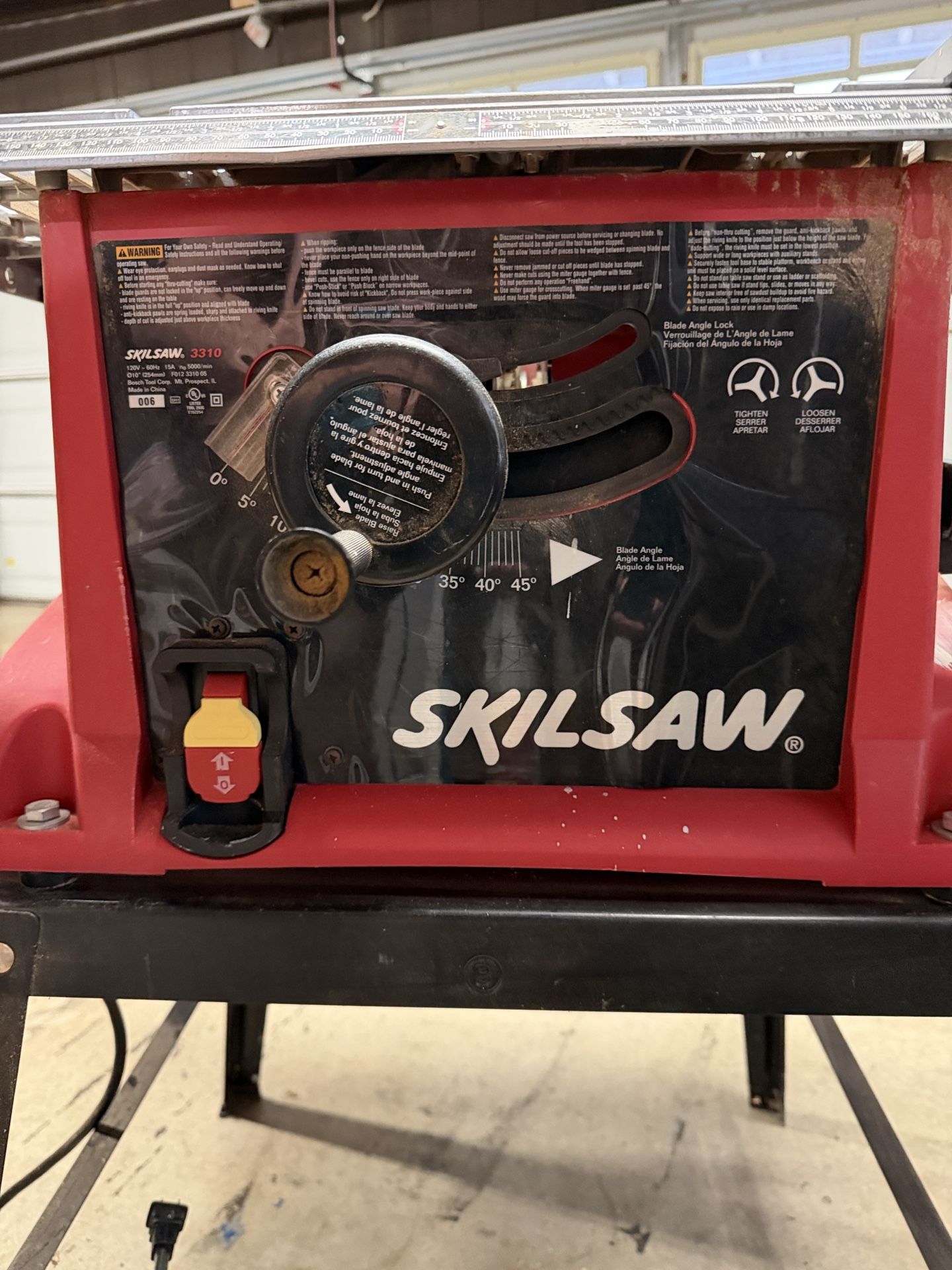 10 inch Skil table saw model 3310 with Stand WORKS GREAT