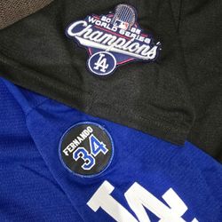 KERSHAW KIKE MUNCY 2025 WORLD CHAMPIONS DODGERS JERSEY $50. CASH PLEASE!!
