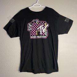 MTV Retro Logo T-Shirt, Monster Hands, Men's Unisex XL 80s Themed Tee Shirt