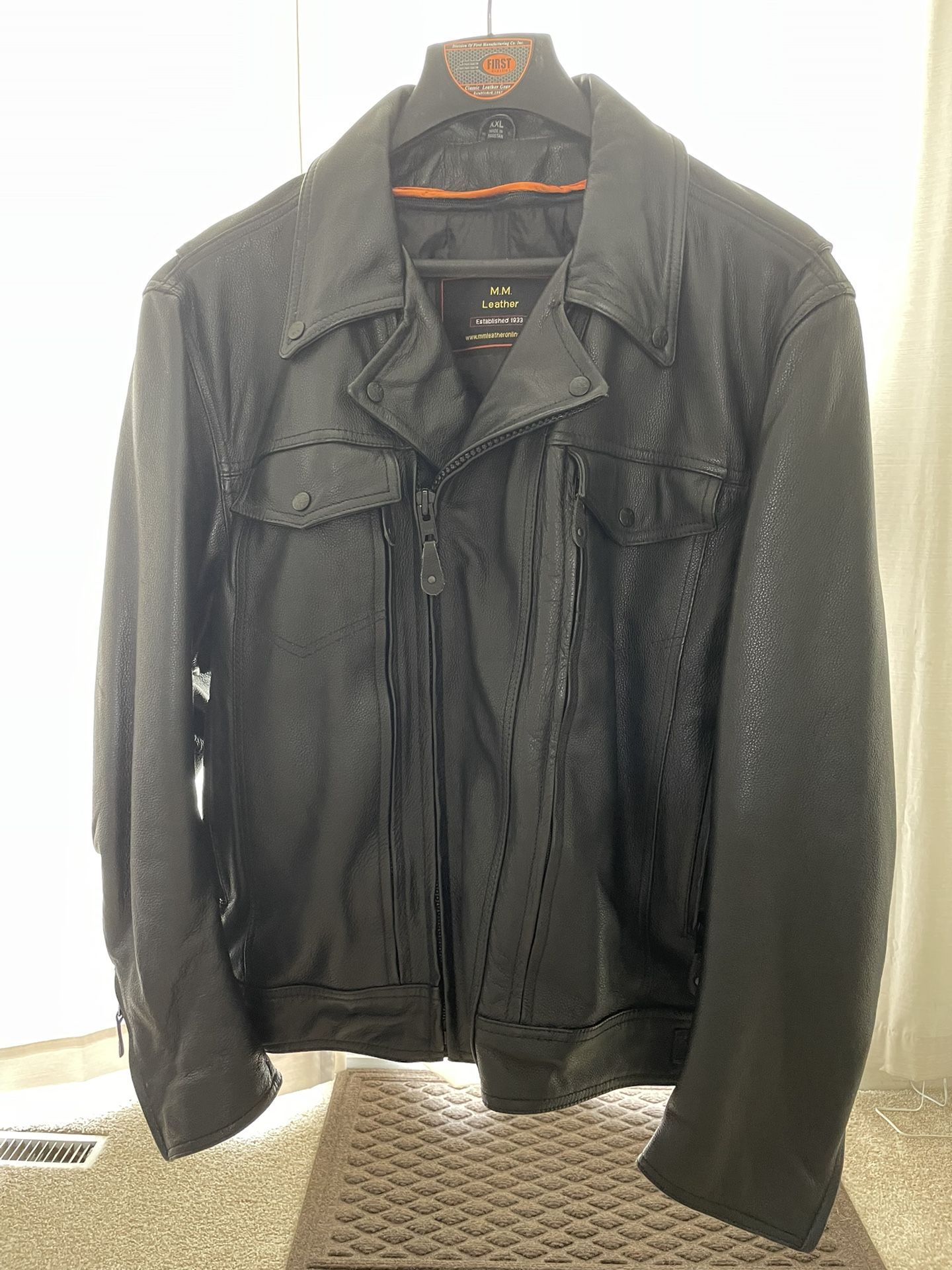 NEW MENS 2XL BIKER JACKET