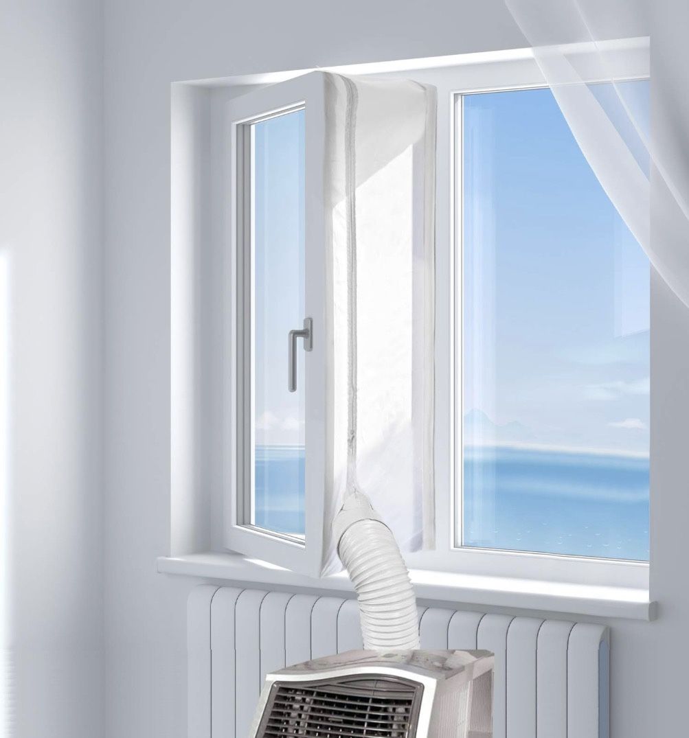 HOOMEE 400CM (157") Universal Window Seal For Portable Air Conditioner And Tumble Dryer – Works With Mobile Air-Conditioning, Easy To Install - Air Ex