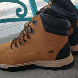 Timberlands, Tan/blk/beige, Size 13