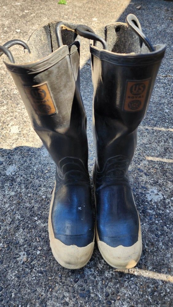 FIREMANS BOOTS TOP NOTCH USA Rubber Royal 1960’s issue Vintage