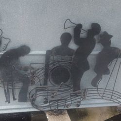 Tri Fold Metal Jazz Musicians Wall Hanging